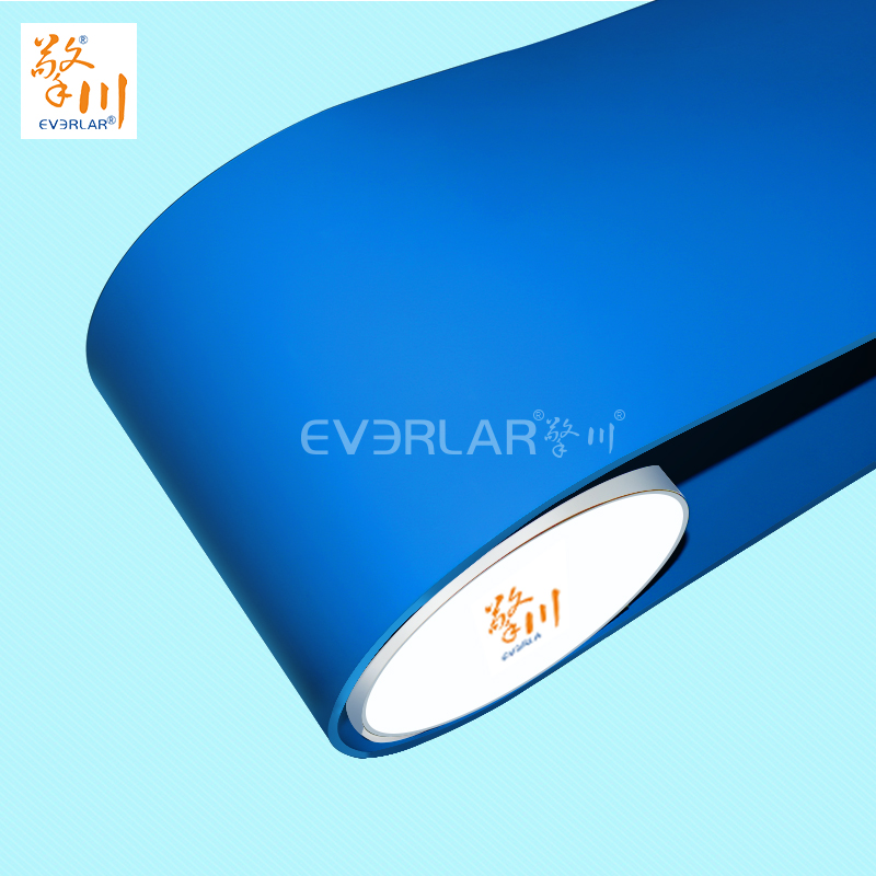 易清潔TPU輸送帶加導條精準定位藍色食品級傳送帶廠家定制