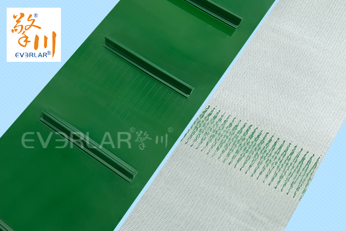 綠色PVC擋板輸送帶耐磨防滑食品分揀機設(shè)備傳送帶擎川定制