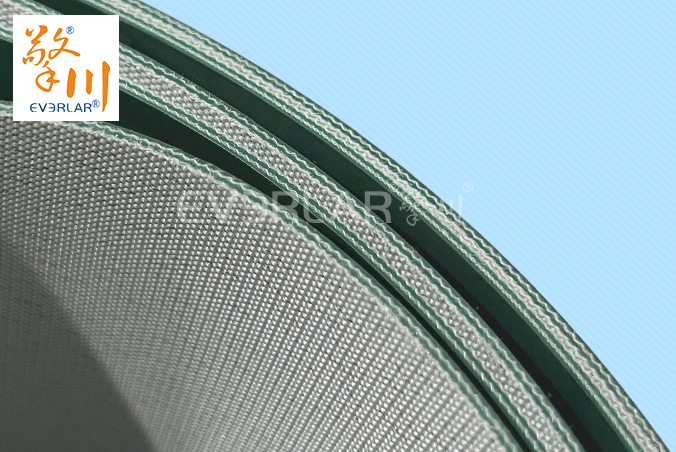 墨綠色PU輸送帶加雙導條耐磨抗撕裂食品電子物流分揀機皮帶擎川定制