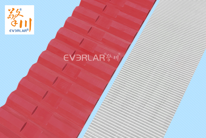 擎川定制PU同步帶加紅膠開槽精準(zhǔn)傳動食品包裝生產(chǎn)線聚氨酯傳動帶