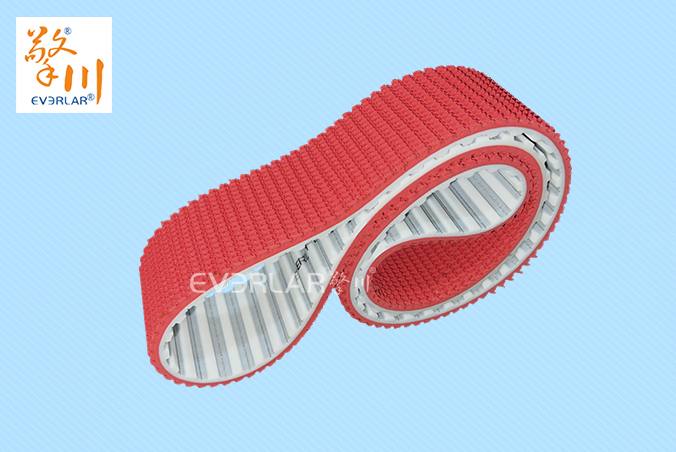 PU同步帶加紅色花紋食品包裝自動(dòng)化生產(chǎn)線聚氨酯工業(yè)皮帶