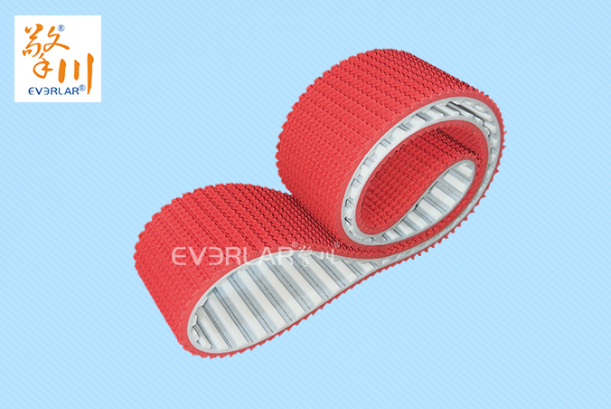 PU同步帶加紅色花紋食品包裝自動(dòng)化生產(chǎn)線聚氨酯工業(yè)皮帶