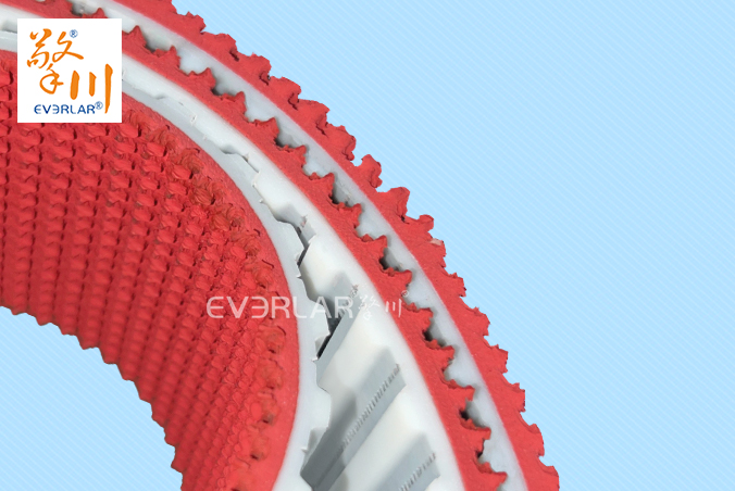 PU同步帶加紅色花紋食品包裝自動(dòng)化生產(chǎn)線聚氨酯工業(yè)皮帶