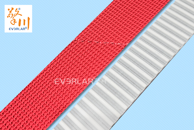 PU同步帶加紅色花紋食品包裝自動(dòng)化生產(chǎn)線聚氨酯工業(yè)皮帶