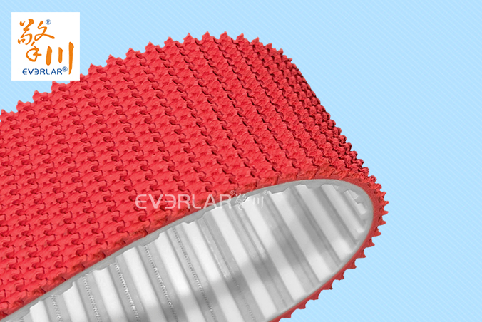 PU同步帶加紅色花紋食品包裝自動(dòng)化生產(chǎn)線聚氨酯工業(yè)皮帶