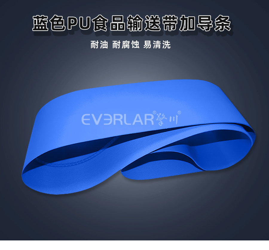 藍色PU食品輸送帶加導條.jpg